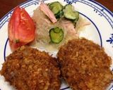揚げないキャベツ入りメンチカツ作り方4写真