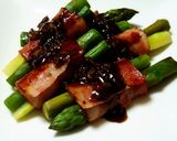 アスパラベーコンのにんにく甘酢あんかけ作り方6写真