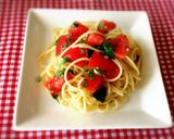 簡単！ランチに♫トマトと大葉の冷製パスタ作り方15写真