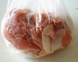 簡単⭐むね肉のトマトしょうが焼き作り方1写真