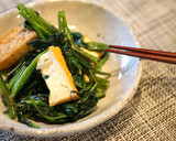 空芯菜と厚揚げのニンニク炒め作り方4写真