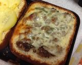 焼き肉チーズトースト作り方5写真