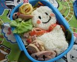 てるてる坊主のお弁当（キャラ弁）作り方3写真
