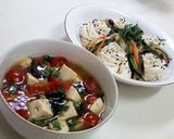 トマトと豆腐のつけタレそうめん浅漬け添え作り方4写真