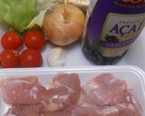 鶏肉炒めのアサイーソースからめ作り方1写真
