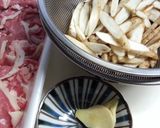 梅シロップで作る牛肉ごぼう作り方1写真