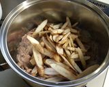 梅シロップで作る牛肉ごぼう作り方3写真