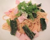 うるいと明太子のパスタ作り方4写真