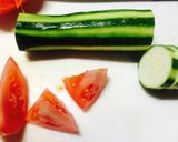 ズッキーニとトマトのマヨチーズ炒め作り方1写真