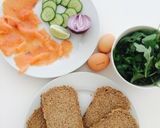 健康スモークサーモンのサンドウィッチ作り方1写真