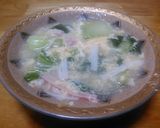 チンゲンサイとかにかまの中華スープ作り方6写真