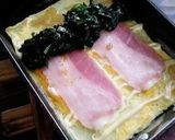お弁当niほうれん草胡麻和えde卵焼き作り方2写真