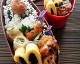 お弁当niほうれん草胡麻和えde卵焼き作り方4写真