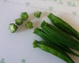 ごまたっぷり＾＾おくらのごま和え作り方4写真
