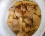 鶏もも肉と水煮タケノコの煮物作り方8写真