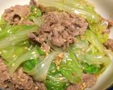 牛肉とレタスのごま風味作り方5写真