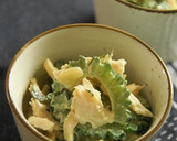 茹で鶏とゴーヤのわさびマヨ和え作り方5写真