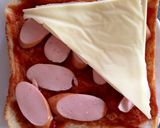 チーズでフタ!食べやすいピザ風トースト作り方4写真