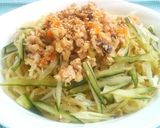 肉味噌添えの冷やし月見麺作り方4写真