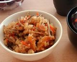 胡麻油が香ばしい！味噌で炊き込みご飯　作り方7写真