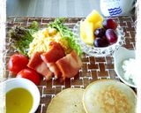 そば粉と米粉のヘルシーパンケーキ作り方6写真