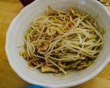 もやしと鳥皮のポン酢和え作り方4写真