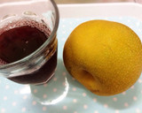 冷んやり☆梨の赤ワイン漬け作り方1写真