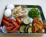 ゴマ香る♪温玉ひやむぎ(素麺)作り方1写真