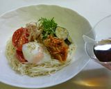 ゴマ香る♪温玉ひやむぎ(素麺)作り方3写真