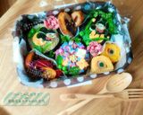 紫陽花とホタルのピラフおにぎり弁当❤︎作り方7写真