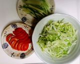 サラダうどん 棒々鶏風作り方2写真