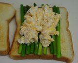 チーズ風味☆アスパラと卵のサンドイッチ♪作り方5写真