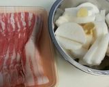 酒粕でランクアップ大根とばら肉の煮物作り方1写真