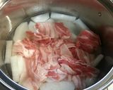 酒粕でランクアップ大根とばら肉の煮物作り方4写真