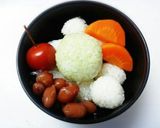 夏のキャラ弁❈なんちゃって白玉あんみつ作り方4写真