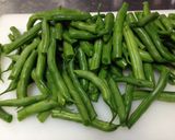 旬☆インゲン豆と鶏肉とこんにゃくの煮物作り方1写真