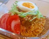 混ぜるだけ♥豚キムチ乗っけ♥本格ビビン麺作り方4写真