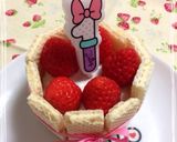 赤ちゃんバースデー♡可愛いイチゴのケーキ作り方9写真