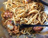 タコの冷製トマトバジルスパゲッティ作り方7写真