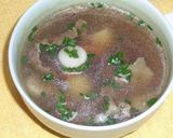 スジ肉のゆで汁利用　牛肉と根菜のスープ煮作り方3写真