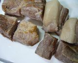 半熟卵と・・・、豚の角煮。作り方7写真