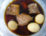 半熟卵と・・・、豚の角煮。作り方11写真