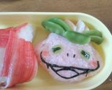ジバニャンとフクリュウ弁当 妖怪ウォッチ作り方12写真