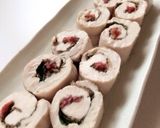 ♡鶏ササミの梅しそロール巻き♡作り方6写真