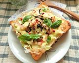 ベーコン×レタス　バジル風味和トースト作り方7写真