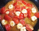 エビとフレッシュトマトのクリームパスタ作り方4写真