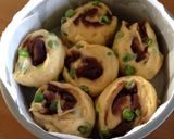 えんどう豆と餡子の丸型パン作り方11写真