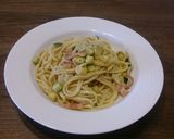 ズッキーニとベーコンのクリームパスタ作り方4写真