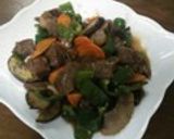 牛カルビ肉となす☆胡瓜のステーキ風作り方4写真