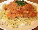エビのトマト玉子ソーススパゲッティ作り方7写真